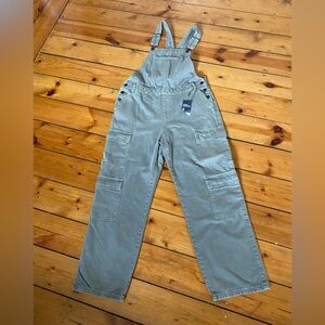 Denim&Co Olive Utility Oeko-Tex cargo Overalls green size 8